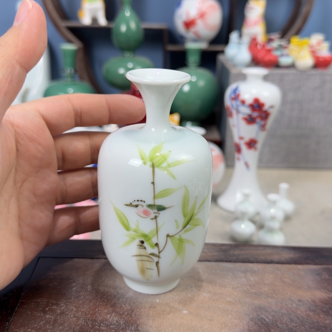 陶瓷手工小花器摆件