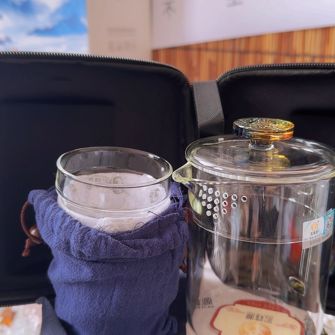 高硼硅玻璃茶水分离款旅行包01白
