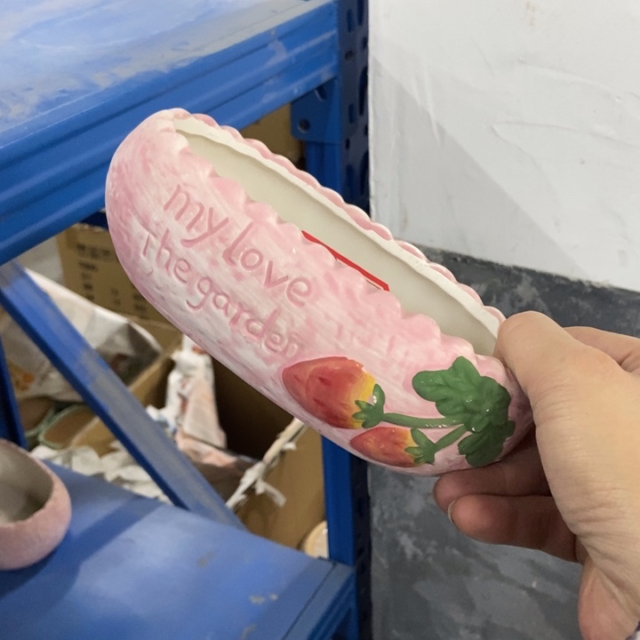 陶瓷花盆单场满9.9发16*8*5.5