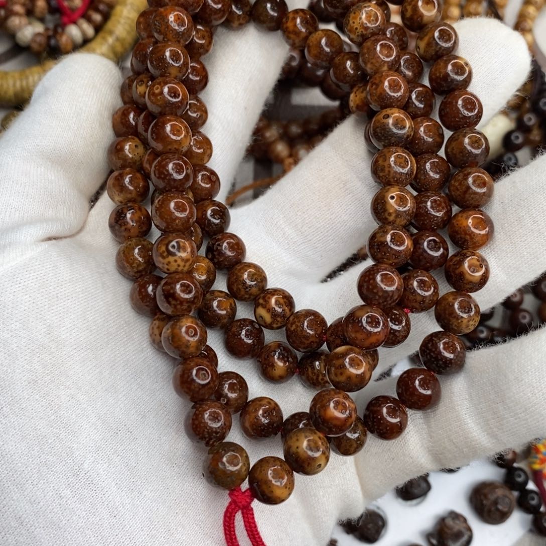 素***颜手串星月菩提10虎皮玉化