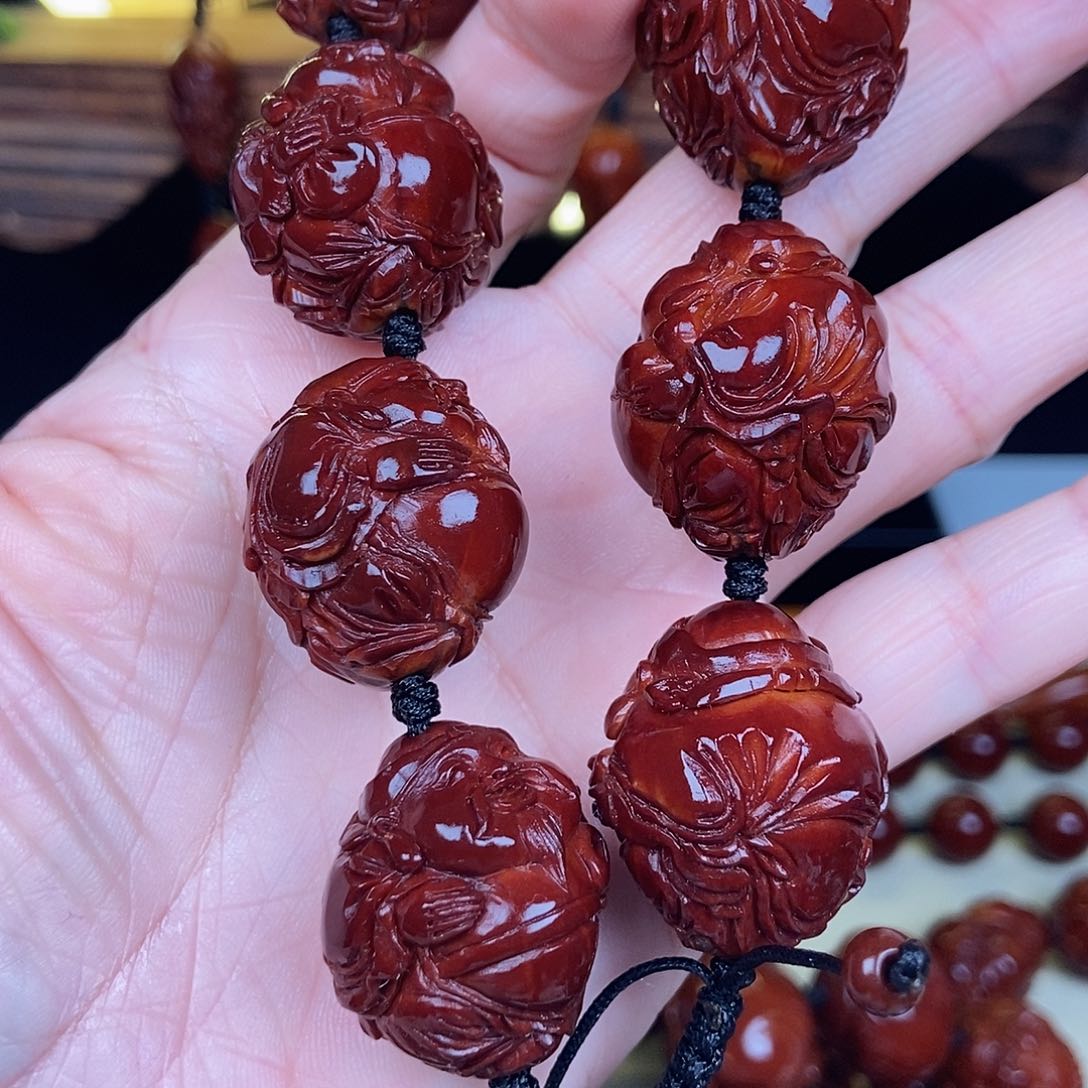 橄榄核吊坠用****4八宝财神