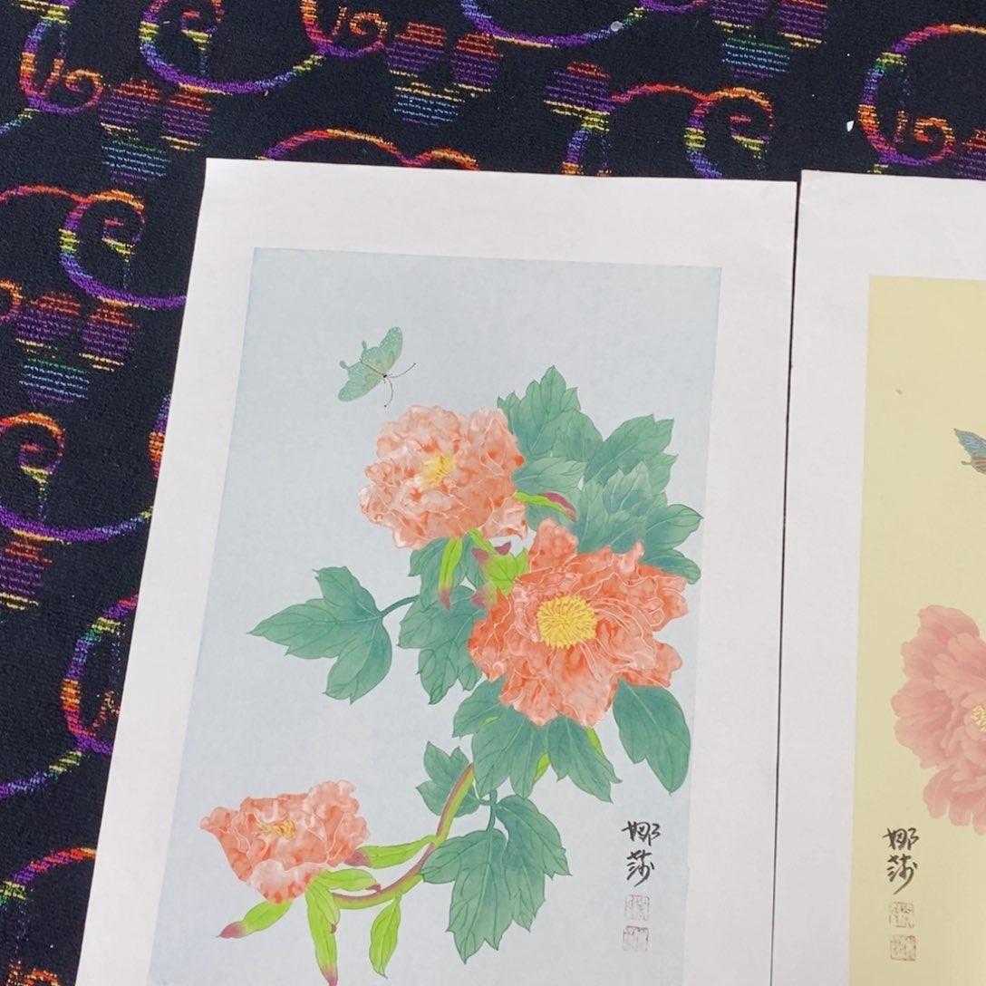 国画喻*叶娜莎四尺三开曈