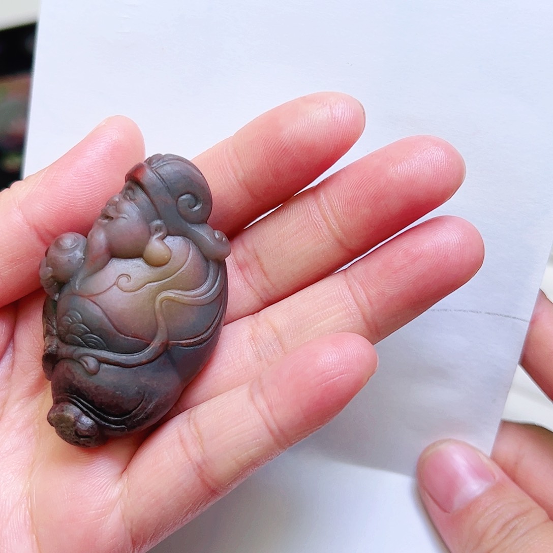 玛瑙/玉髓吊坠未镶嵌兜**妈