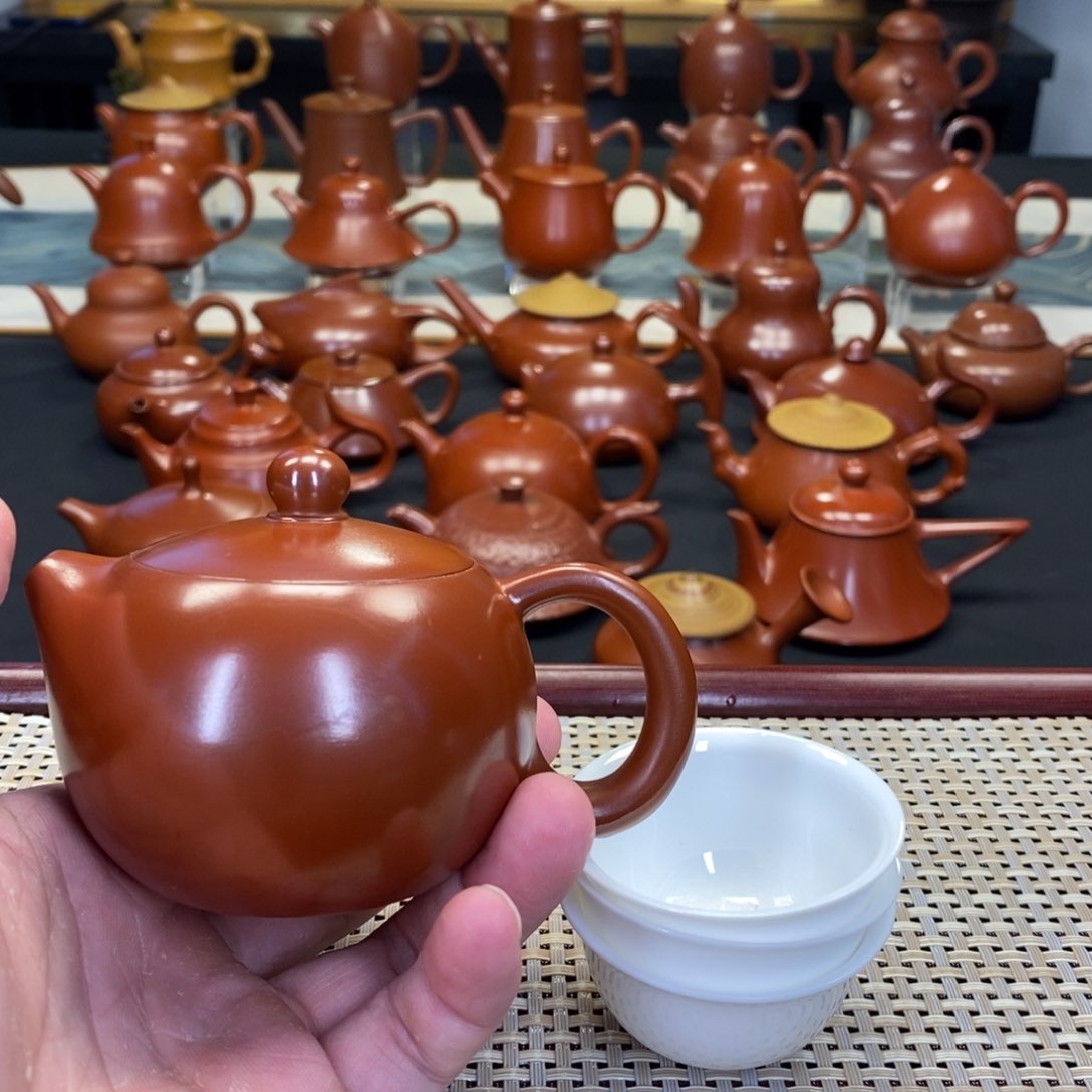 紫砂茶壶活****）潮州手拉壶