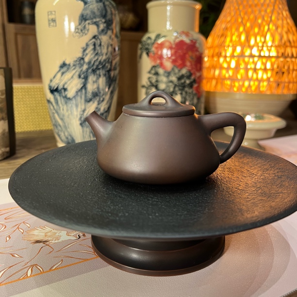 建水紫陶纯手工子冶石瓢微瑕特价150cc