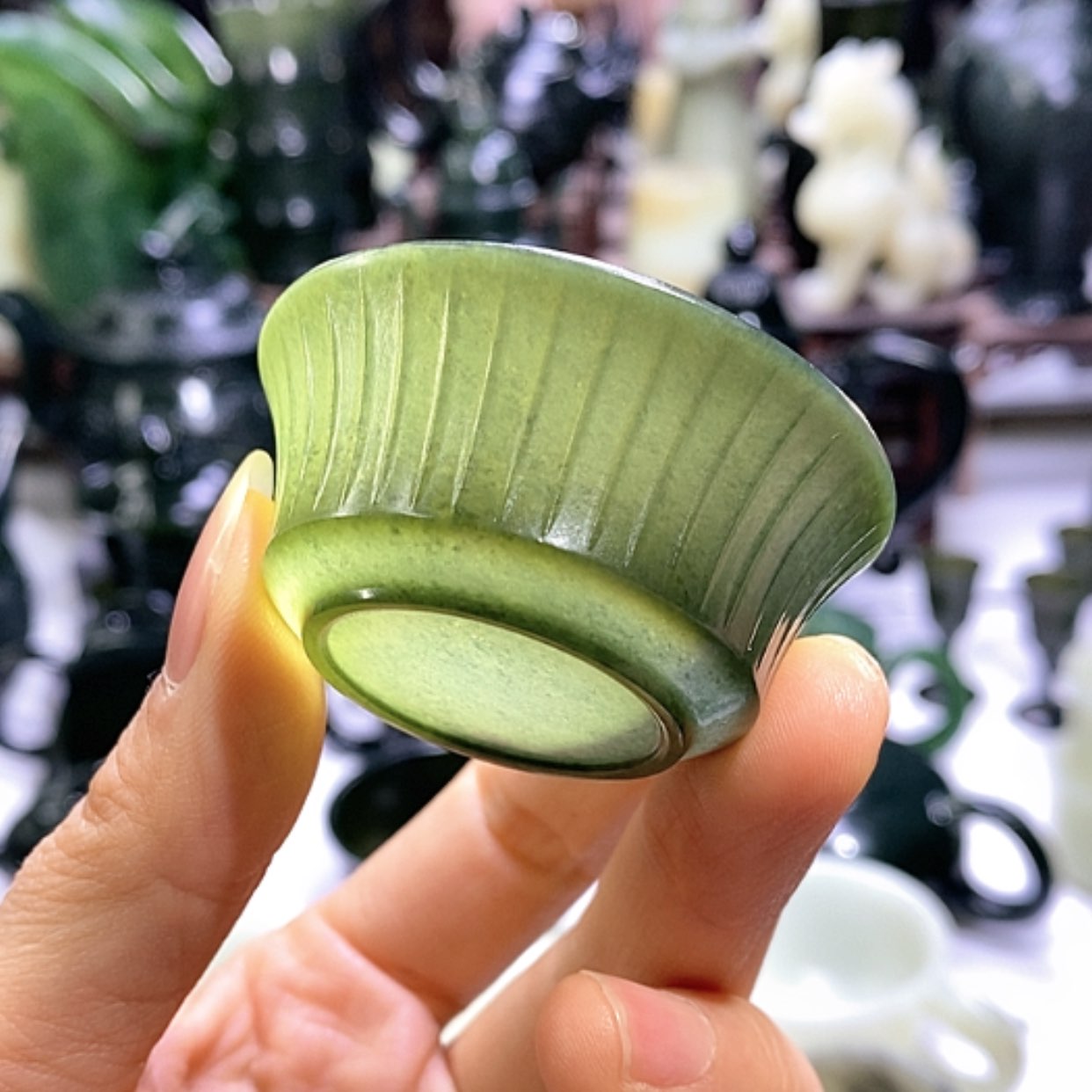 【闪购商品】和田玉摆件未镶嵌一口杯