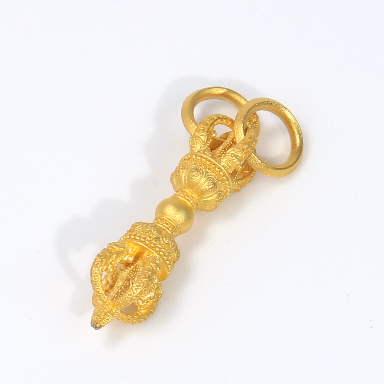 【金刚降魔杵】福鑫古法工艺吊坠霸气款式手工金吊坠送礼