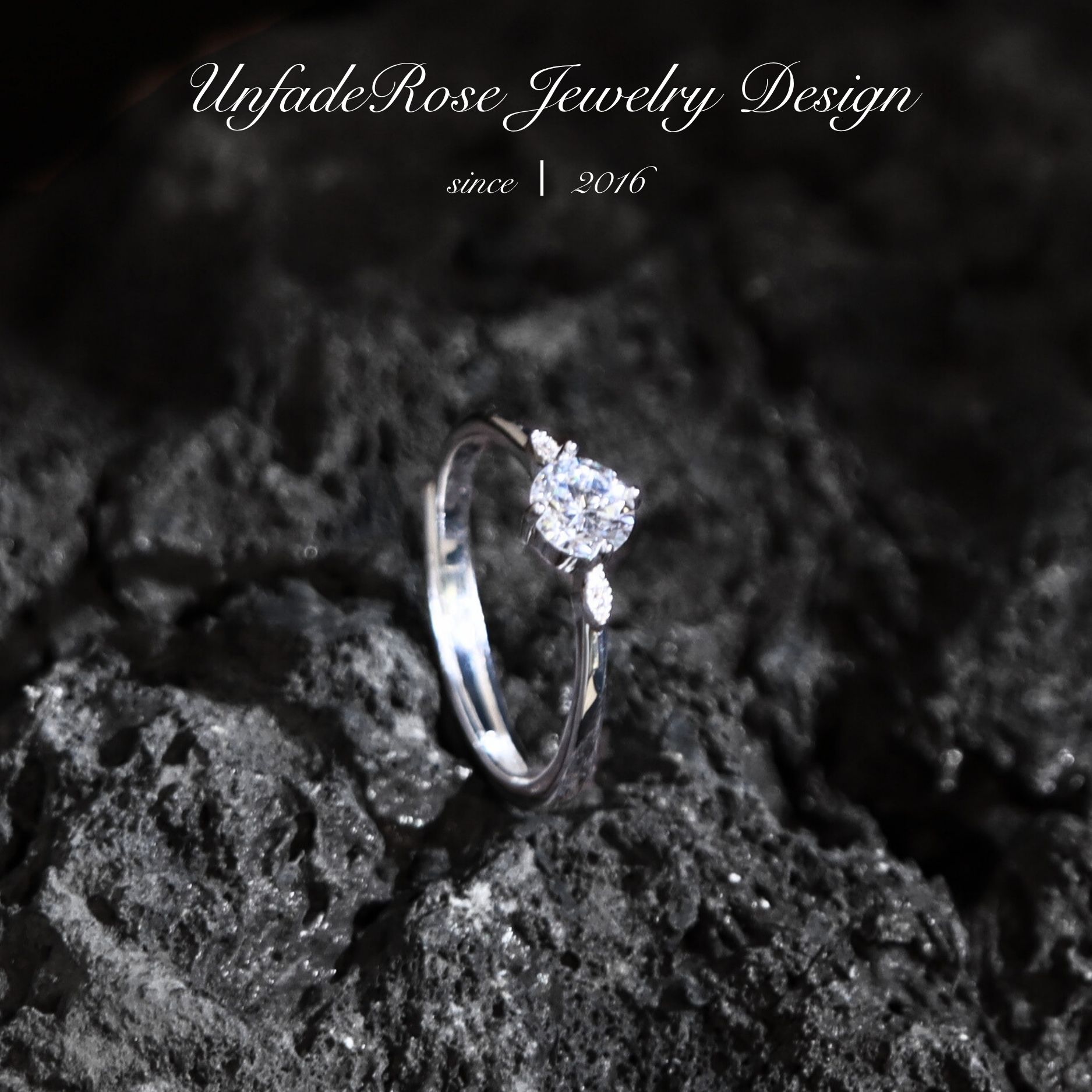 UNFADE ROSE 镀k金叠戴关节戒气质经典设计感钻戒 K022E