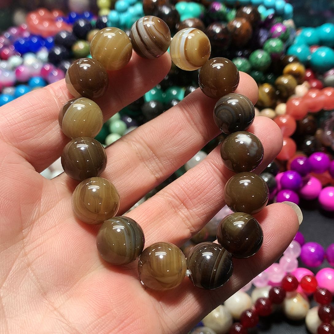 未镶嵌手串玛瑙/玉髓美*