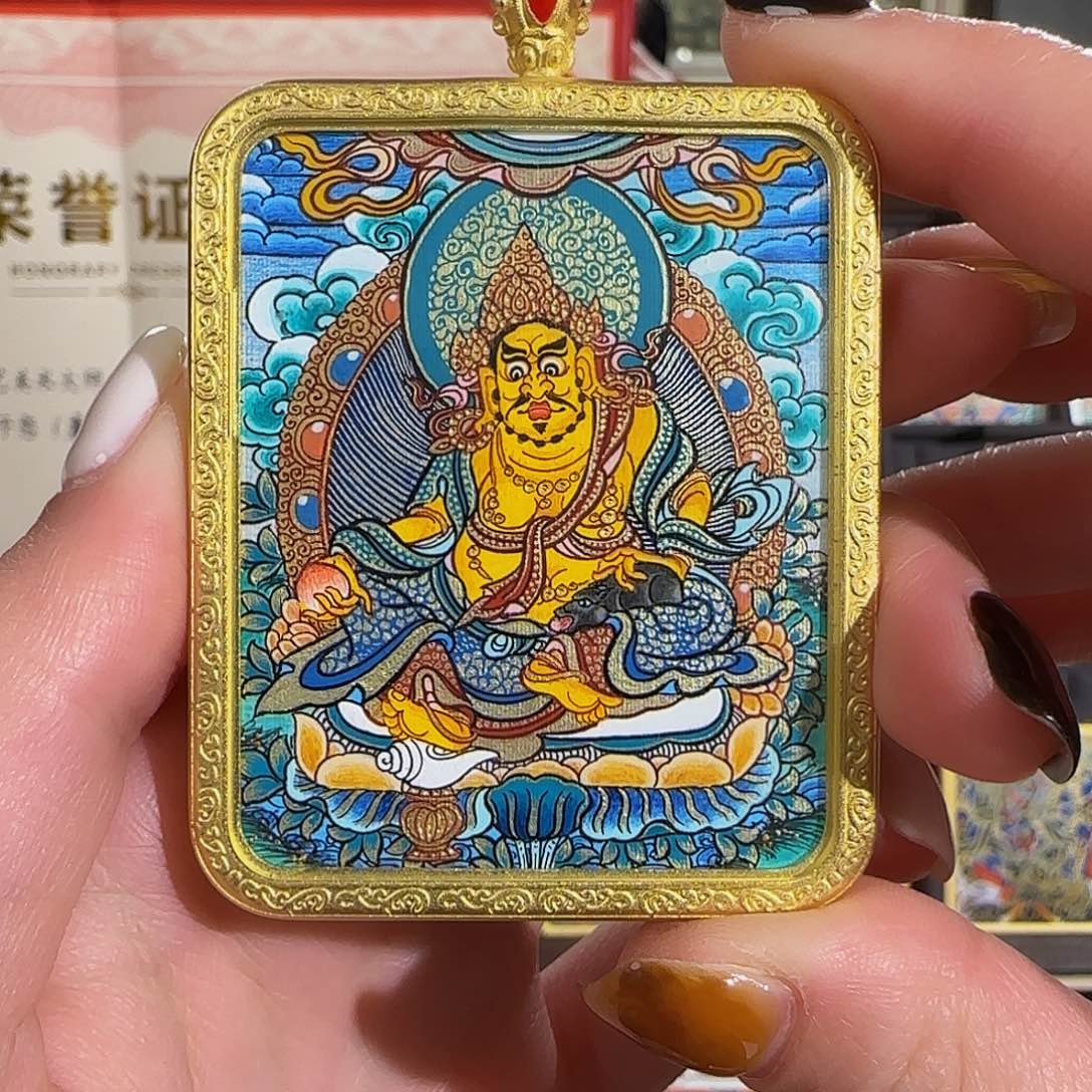 装裱画纯手绘天然矿料 黄c 普华东智绘