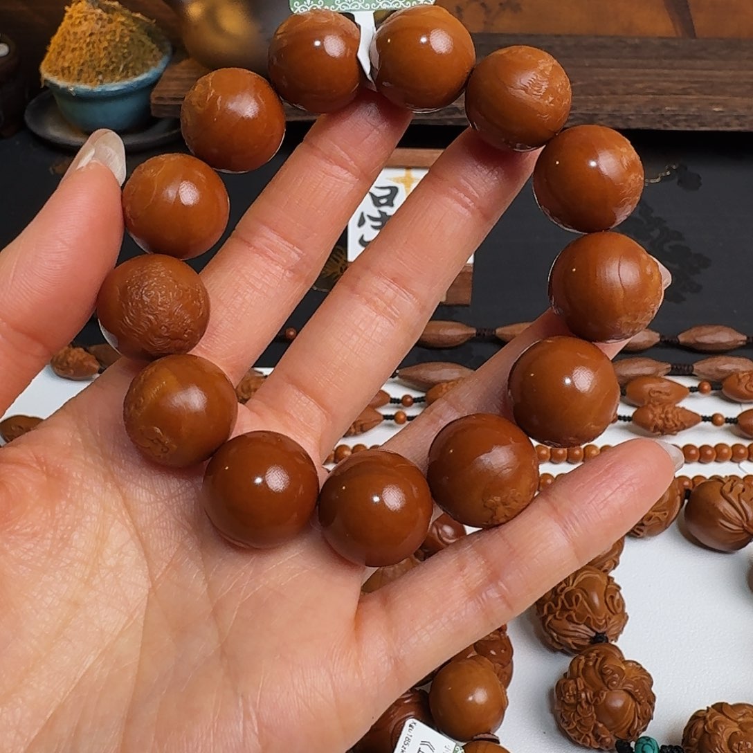 橄榄核手串/手链正圆达摩，力荐❗️