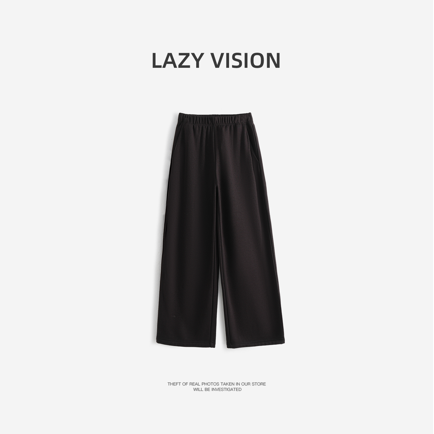 LAZYVISION/【糯米裤】直筒宽松高腰女士卫裤休闲裤ZMD-29774