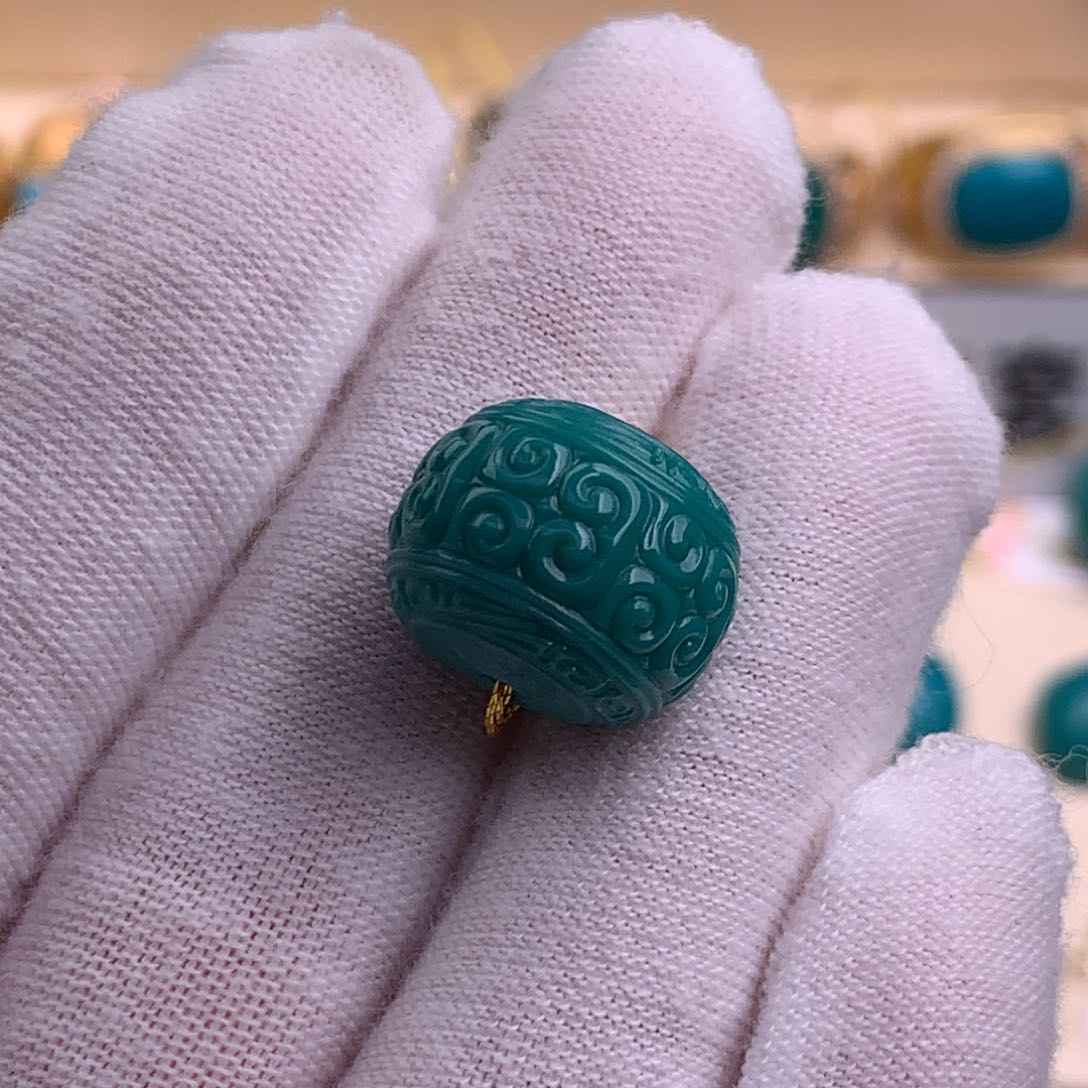 绿松石珠宝奇石未镶嵌15×12.2