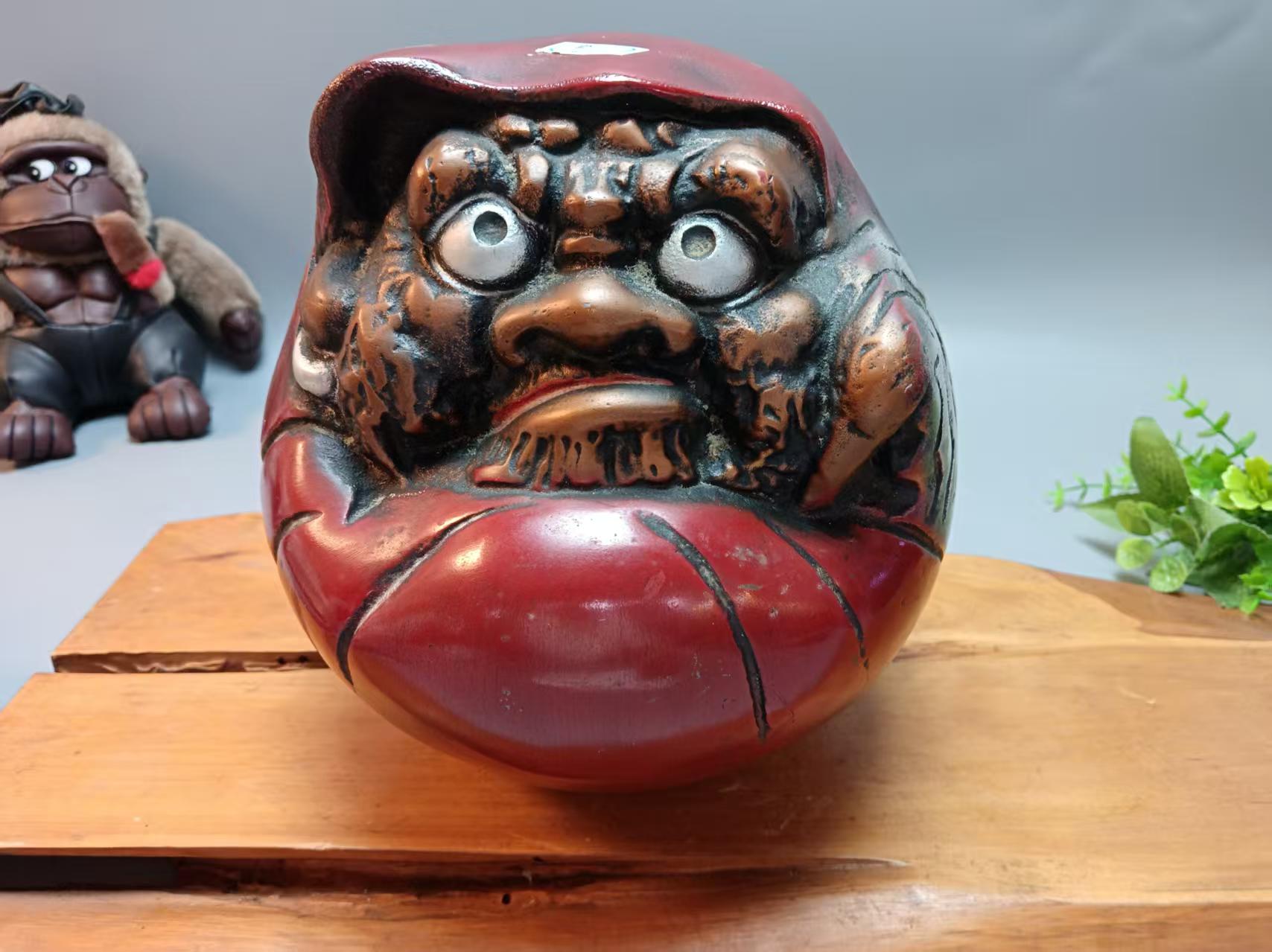 蜜安瓷铁制达摩摆件