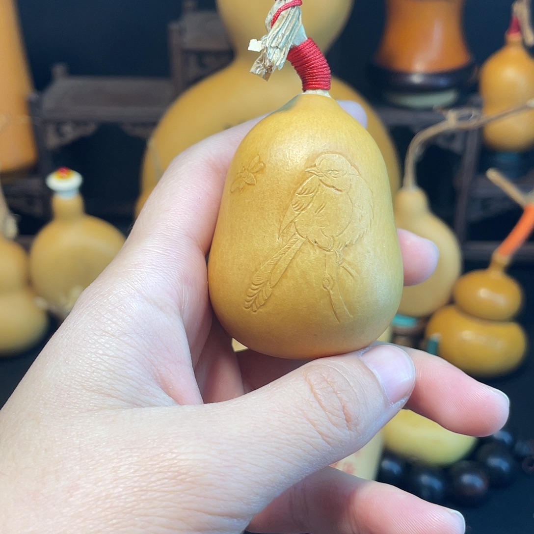 小鸟押花葫芦葫芦