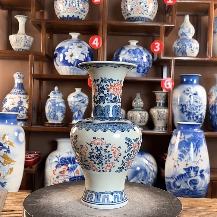 瓷片景德镇陶瓷赏瓶