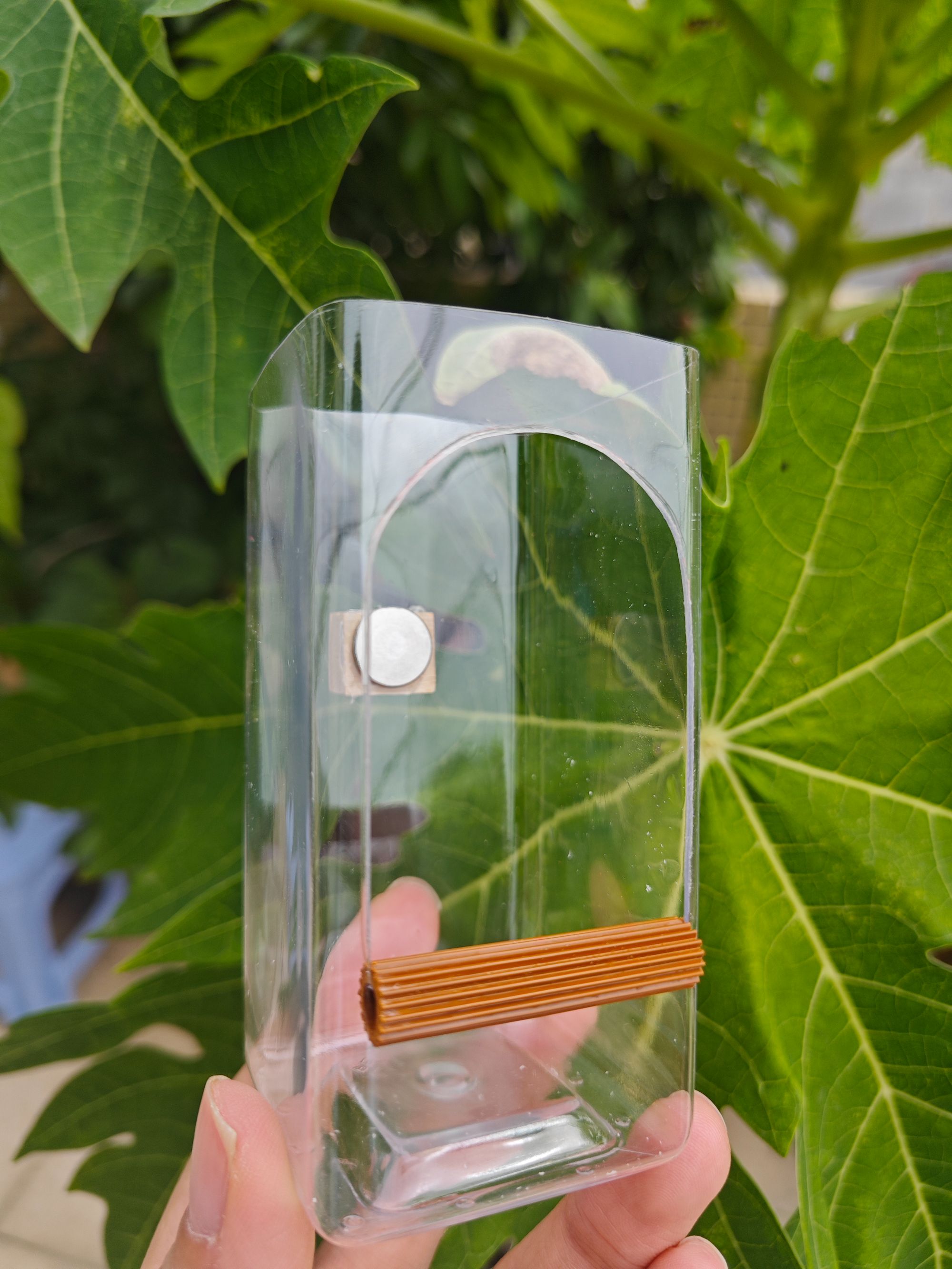 防撒鸟食盒下料器塑料鸟食罐太阳鸟绣眼叶鹎贝子鹟科防撒食杯鸟用