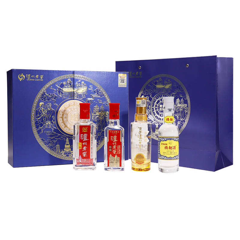 泸州老窖浓香出海小酒礼盒 100ml*4瓶 52度浓香型白酒【z】51-60度