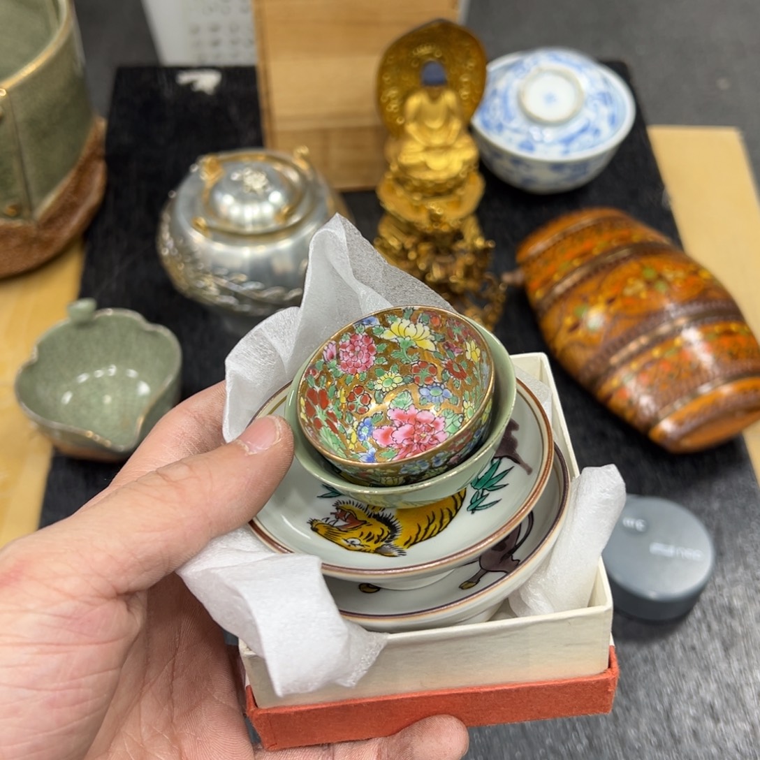 陶瓷日本中古工艺品摆件