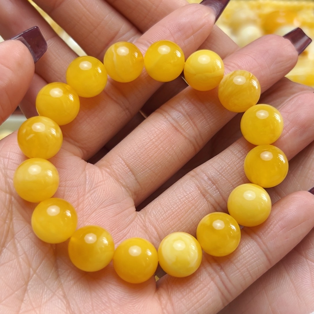 琥珀裸石未镶嵌12mm单圈