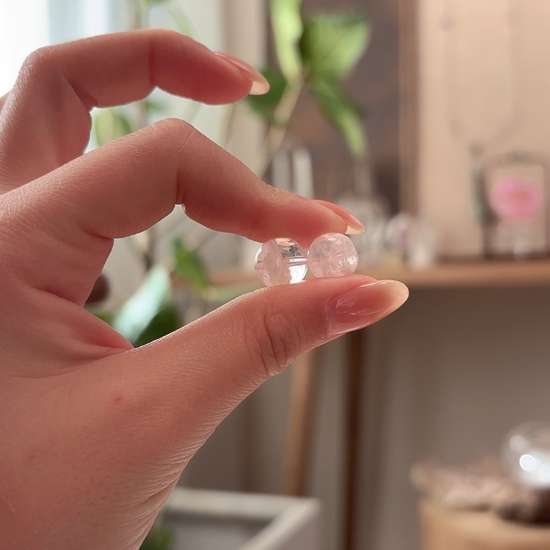 水晶珠宝半成品未镶嵌雪花幽灵瑕疵珠