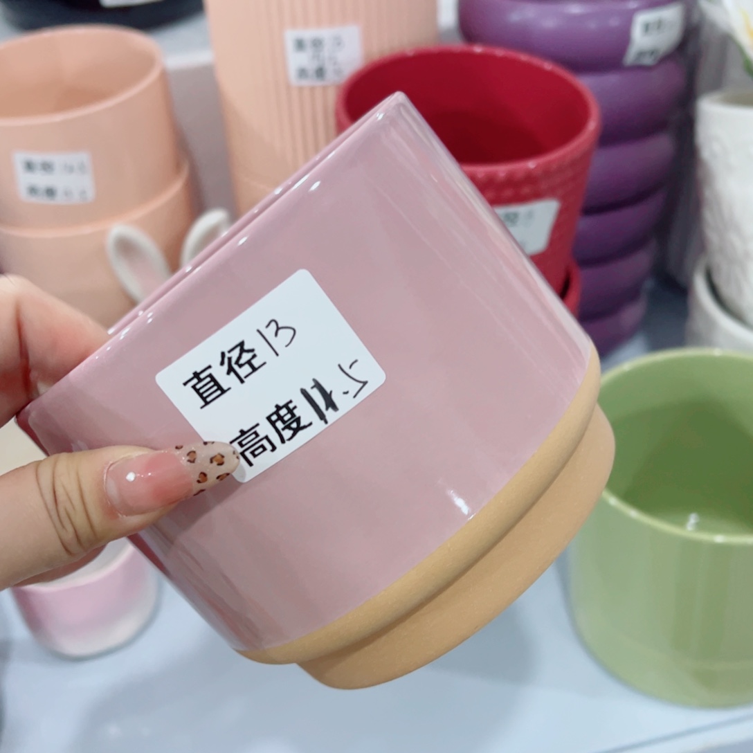 有孔，陶瓷花盆满10米包邮发货