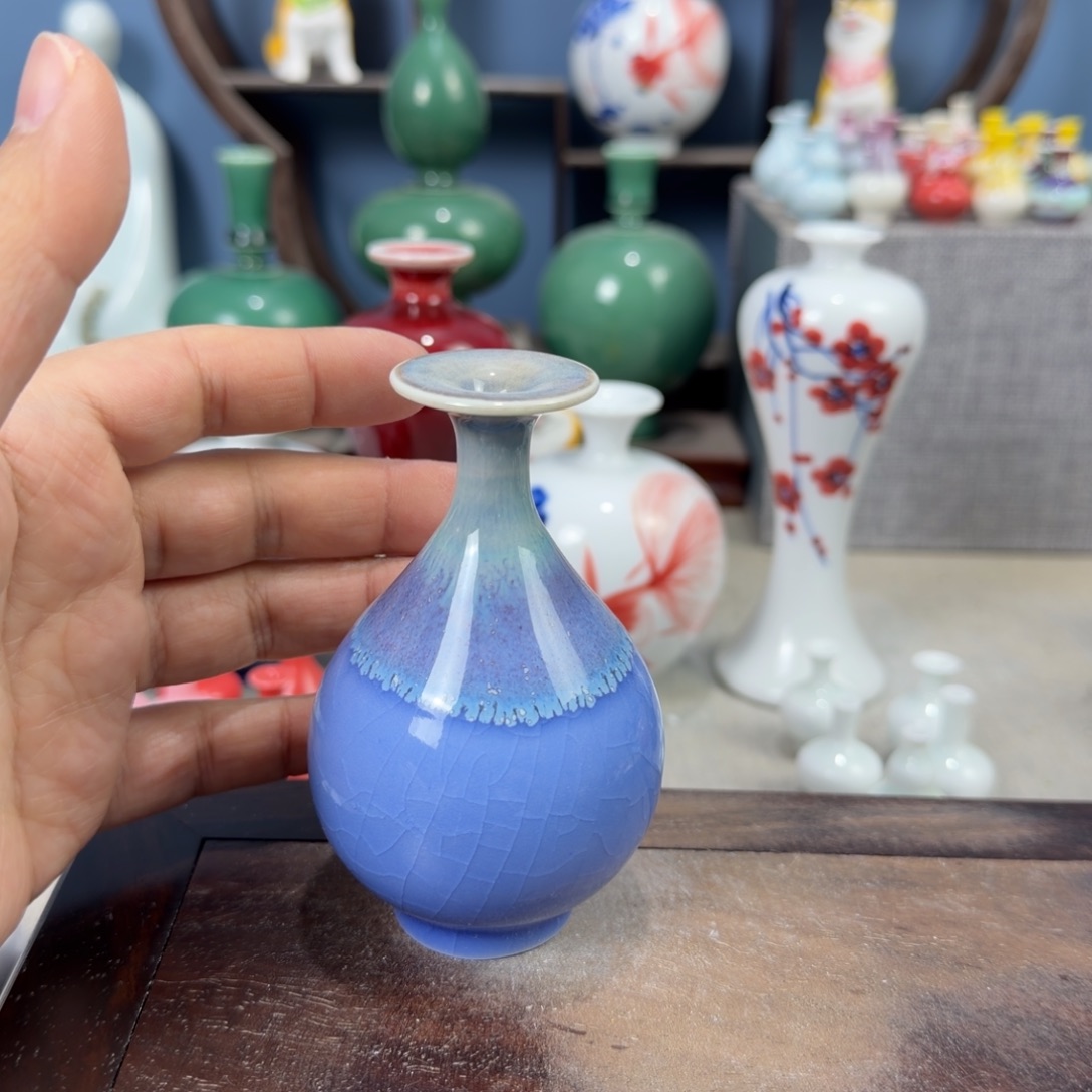 陶瓷手工小花器摆件