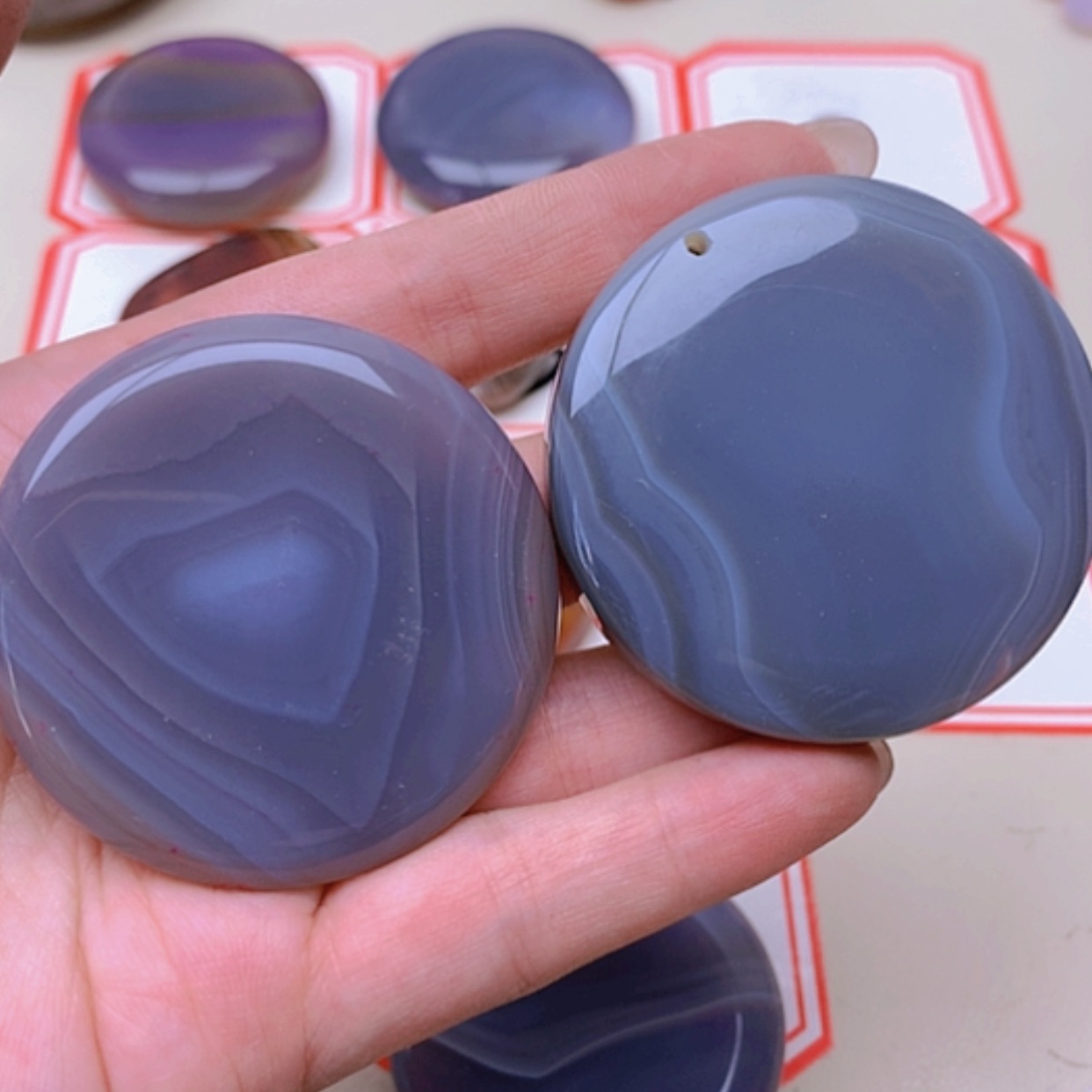 【闪购商品】未镶嵌玛瑙/玉髓珠宝半成品田*辣