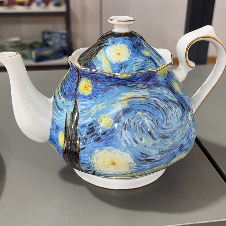 瓷片微瑕骨瓷壶星空一个