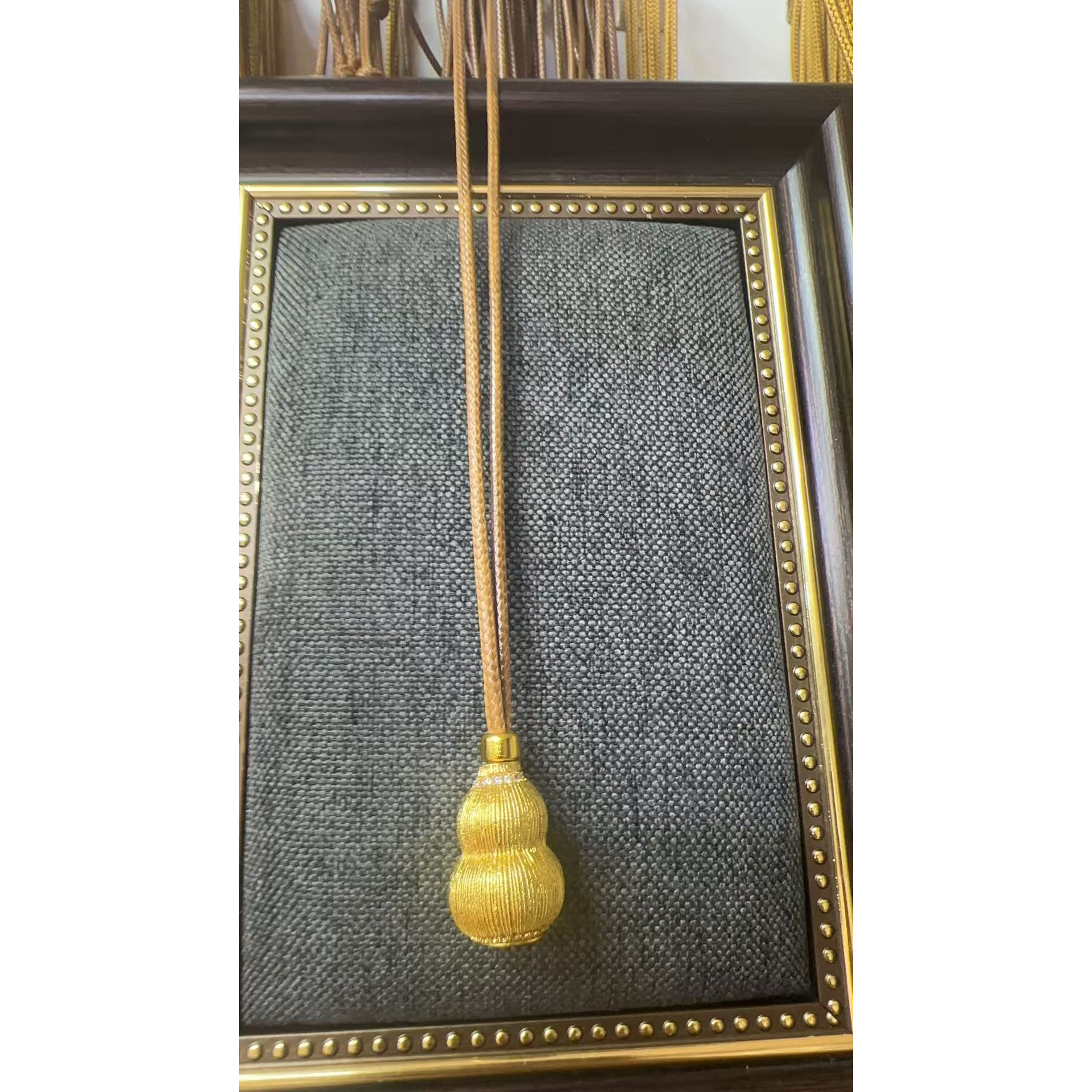 拉丝福禄双全999吊坠时尚轻奢气质简约A82