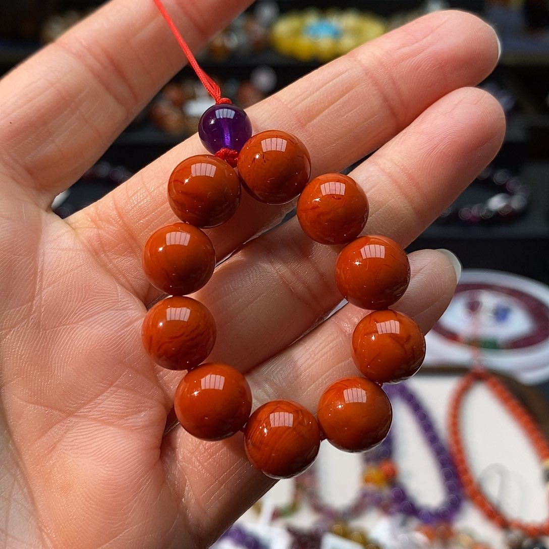 南红玛瑙手链未镶嵌