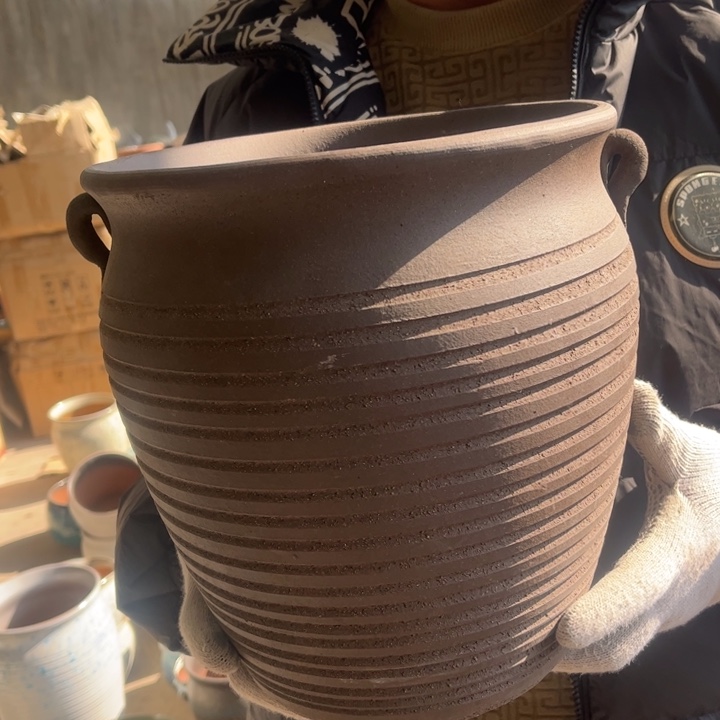 紫砂花盆高26口24————