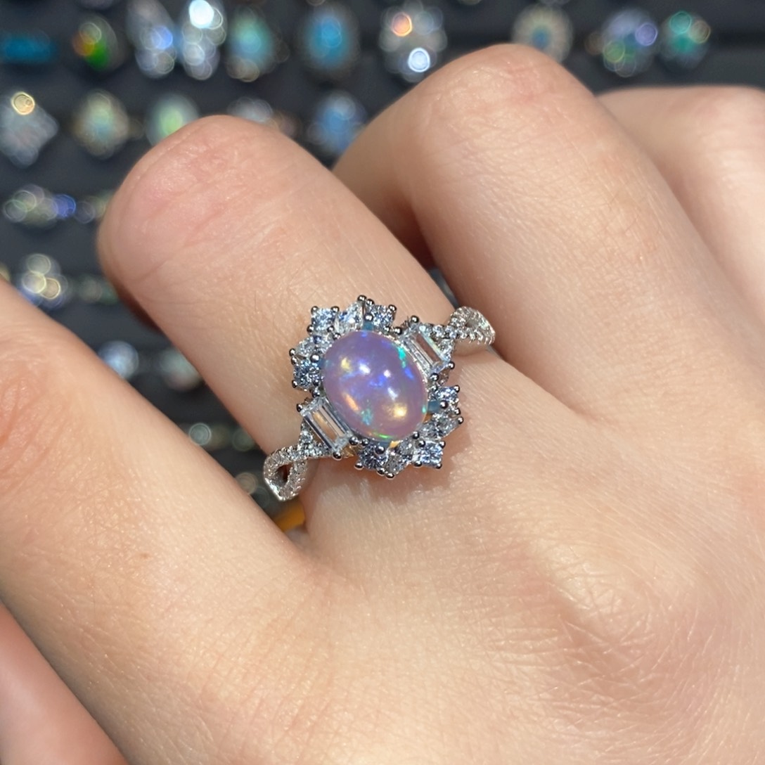 欧泊欧泊戒指银S925镶嵌