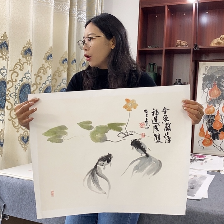 国画纯手绘国画写意作品40*55