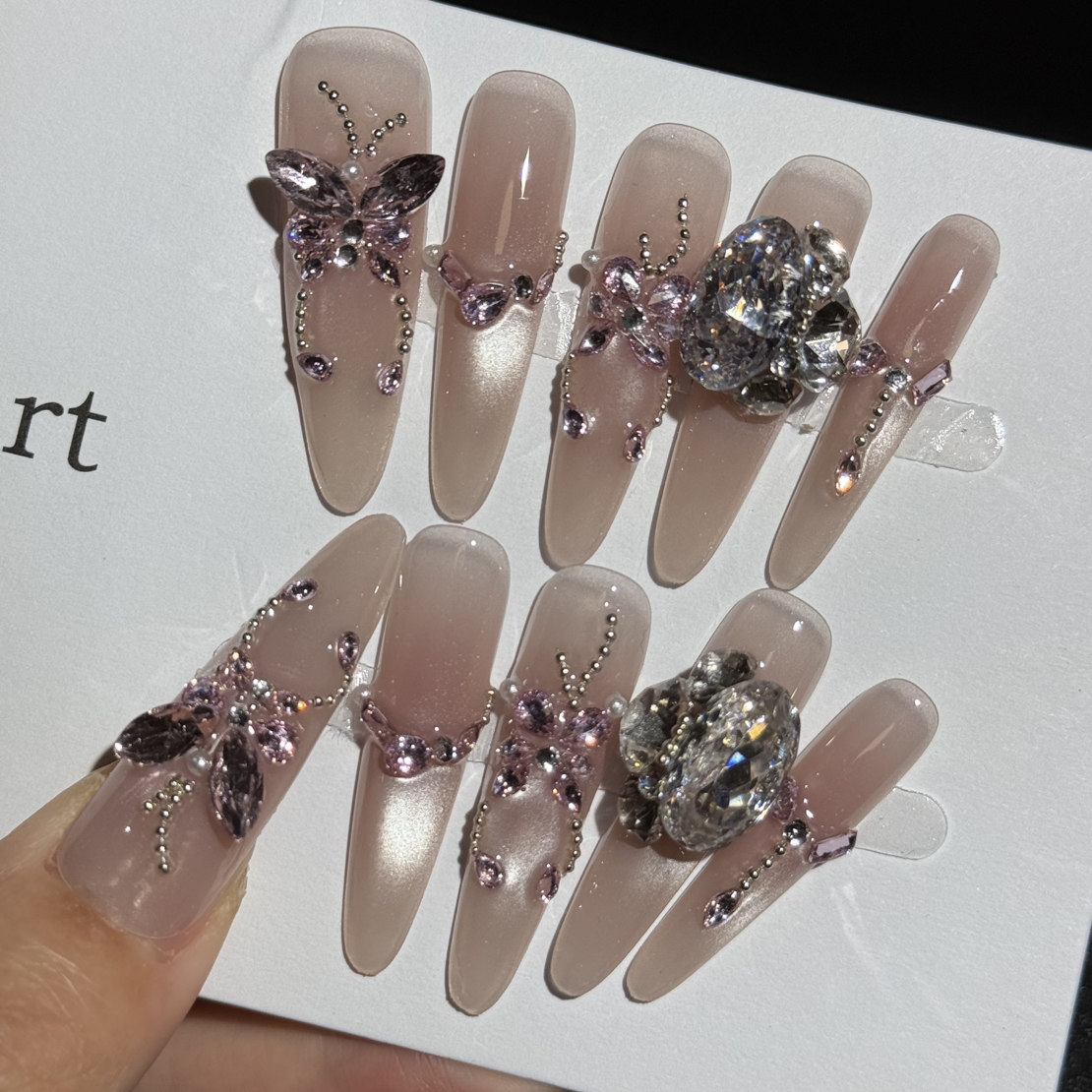 【秋秋手工穿戴甲】大星锆拍下备注编码