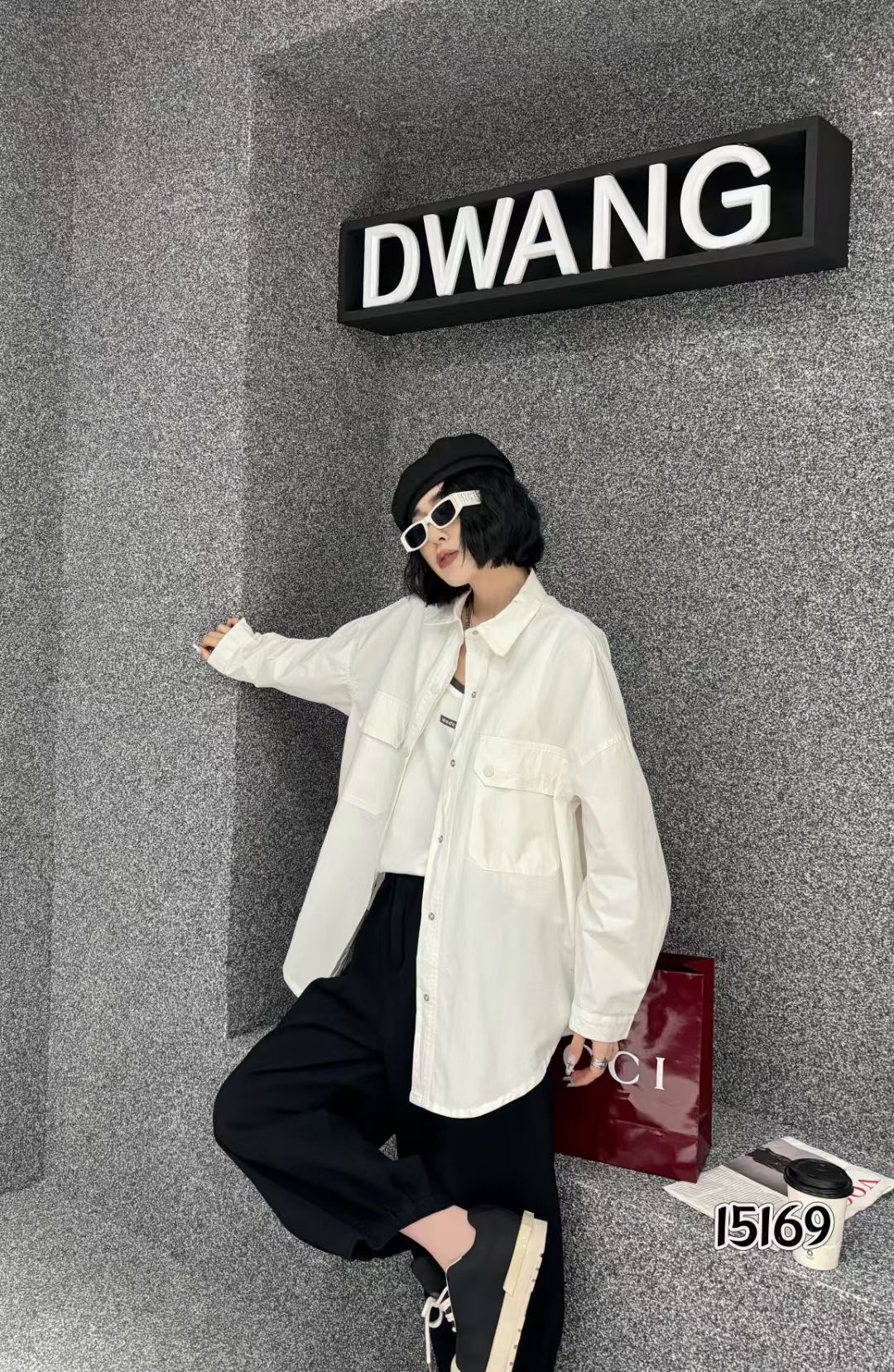 春季新款宽松休闲复古水洗牛仔长袖衬衫外套百搭时尚潮流休闲宽松