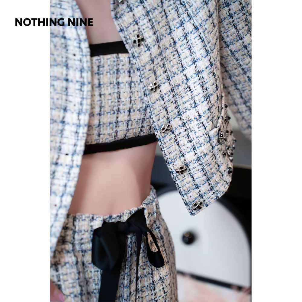 NOTHING NINE 默尔比菲士格纹抹胸