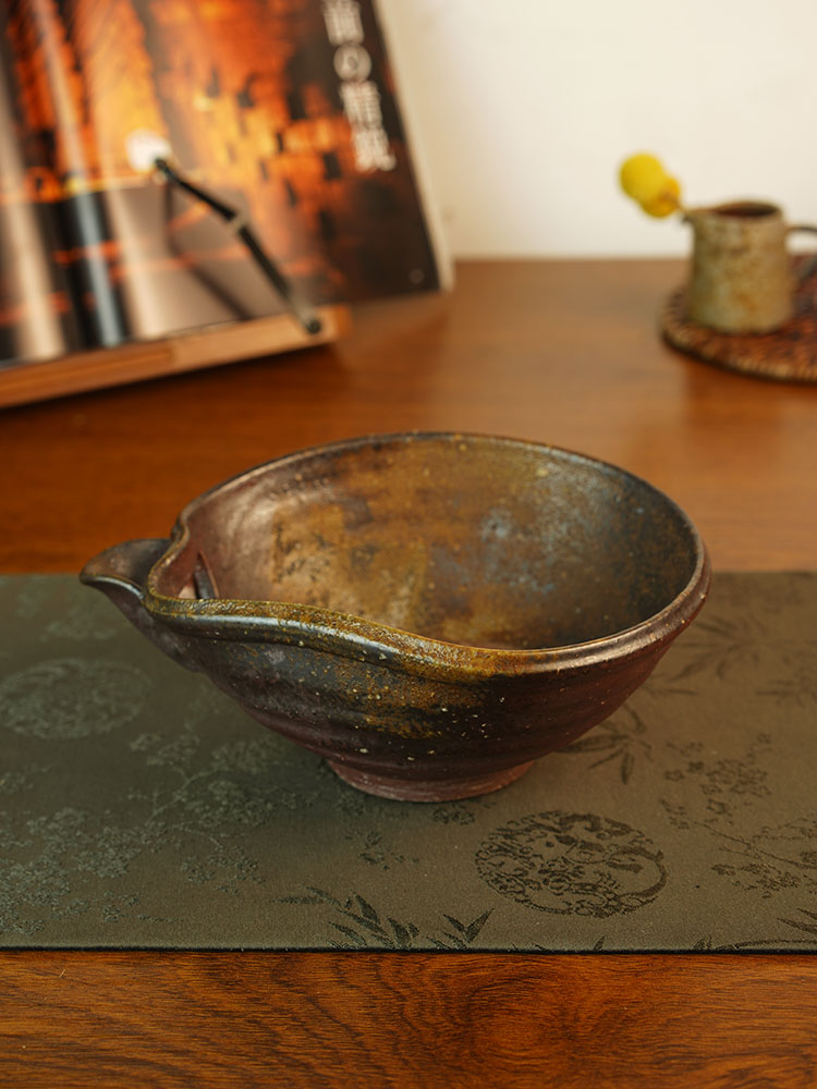 伊禾集物 日本备前烧匠人 黑川元晴 盘 餐具 餐盘 片口盘 1487#