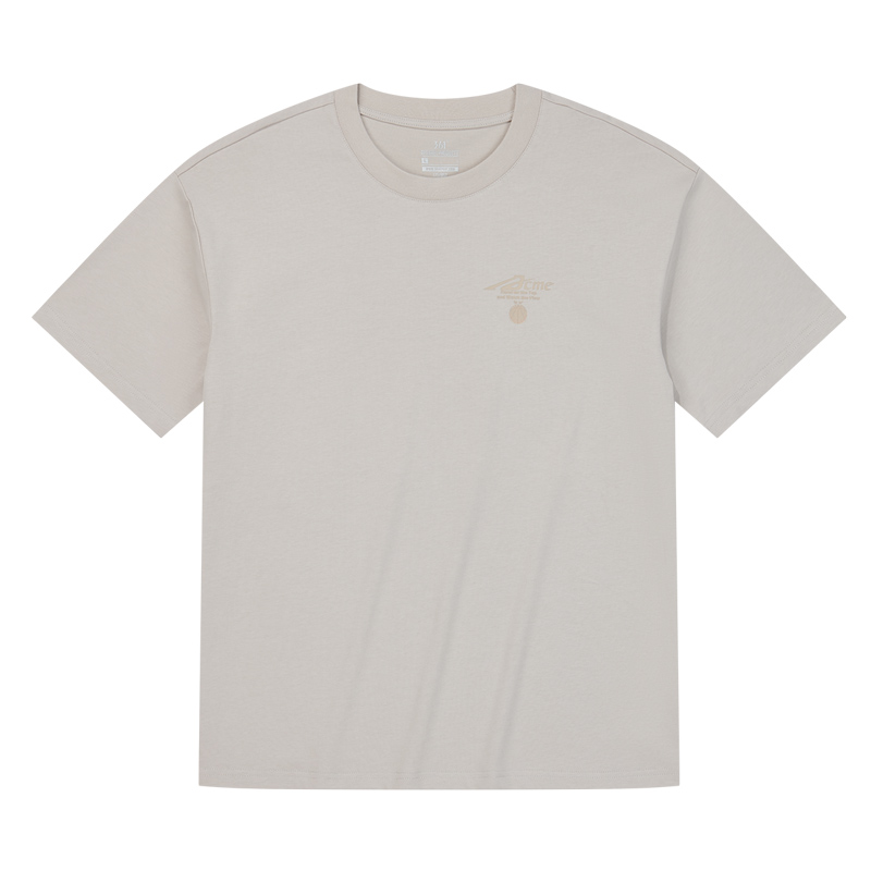 361°短袖夏男款篮球系列时尚透气简约百搭宽松圆领短T恤652421111