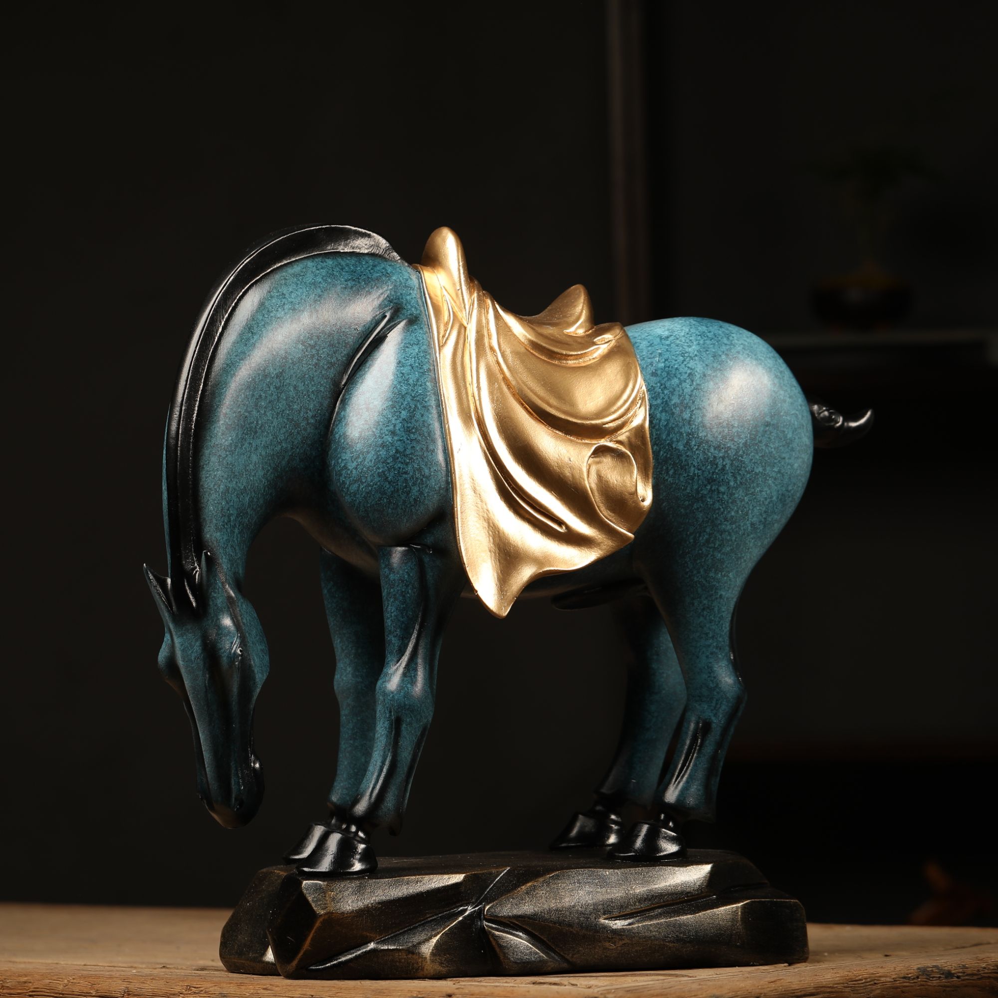 饮水思源马到成功唐马古风摆件工艺品玄关办公室桌面商务乔迁礼品