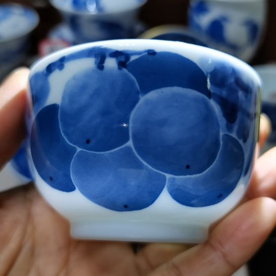 杯张学鸿老师青花微瑕