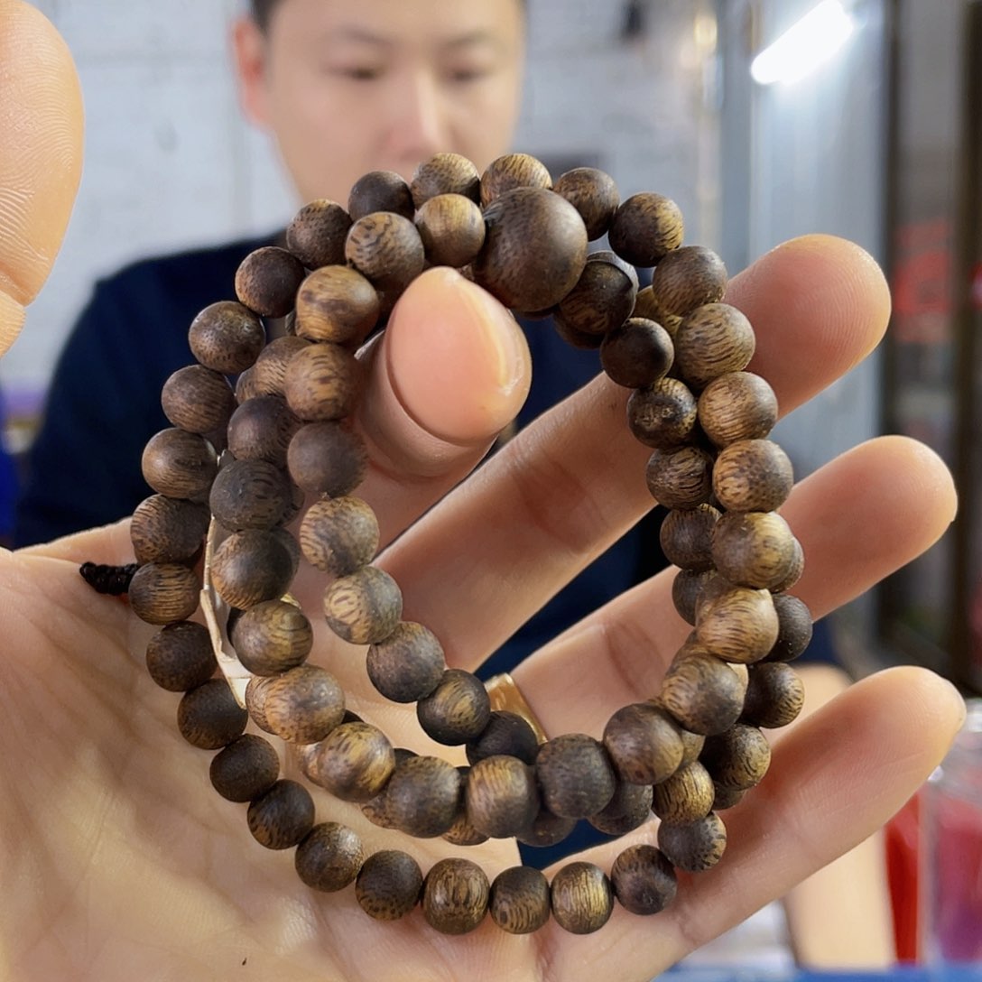 沉香手串棋楠陆河圆珠长串0.7/13克多样性发一