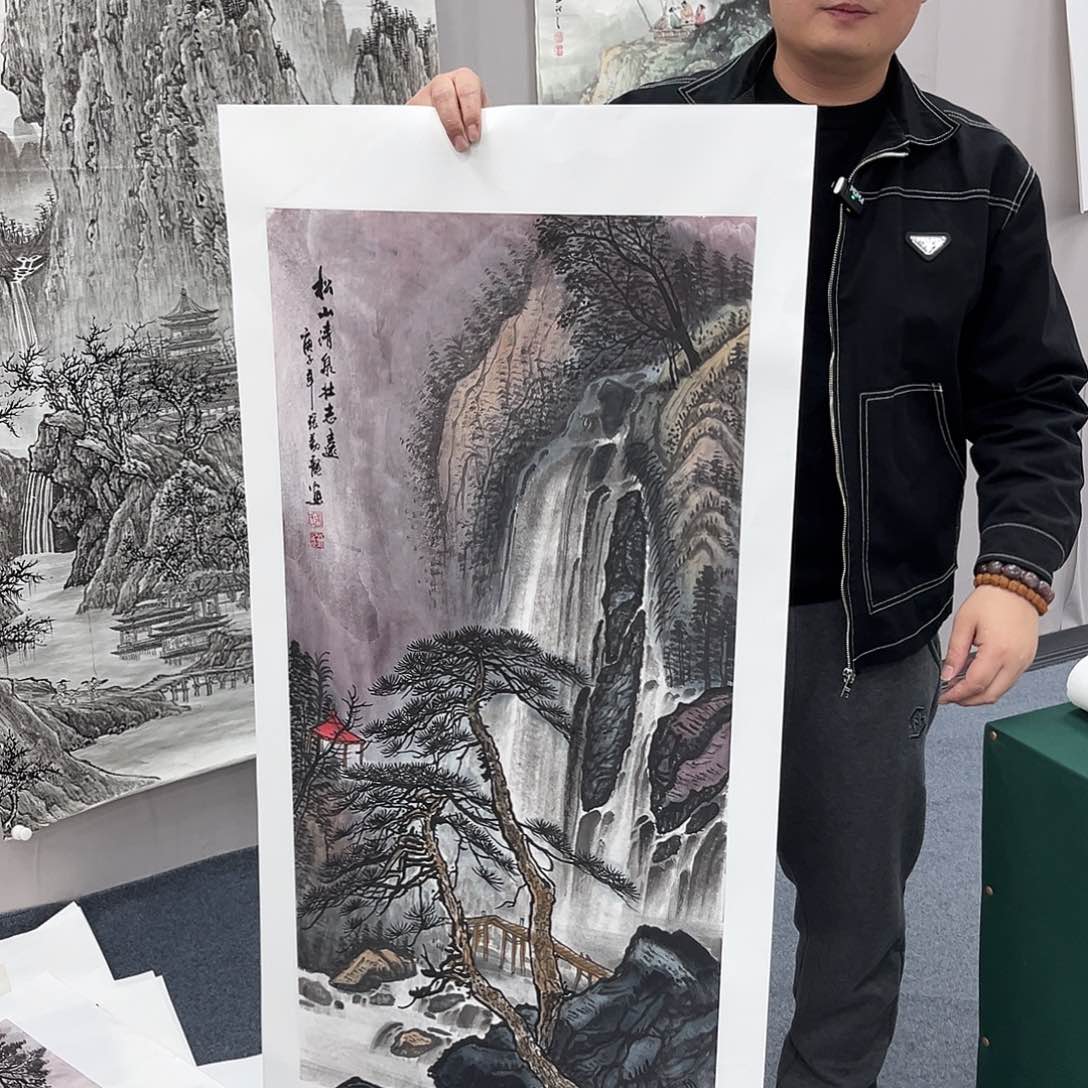 国画静**澜宣纸国画纯手绘