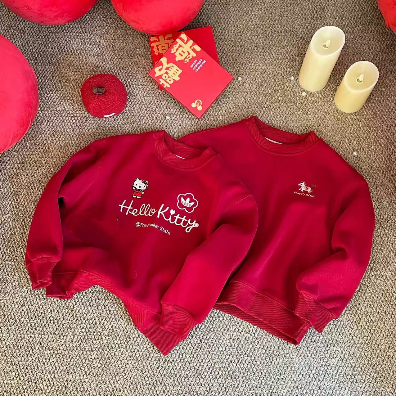 【新年新气象】新年红加绒卫衣25865