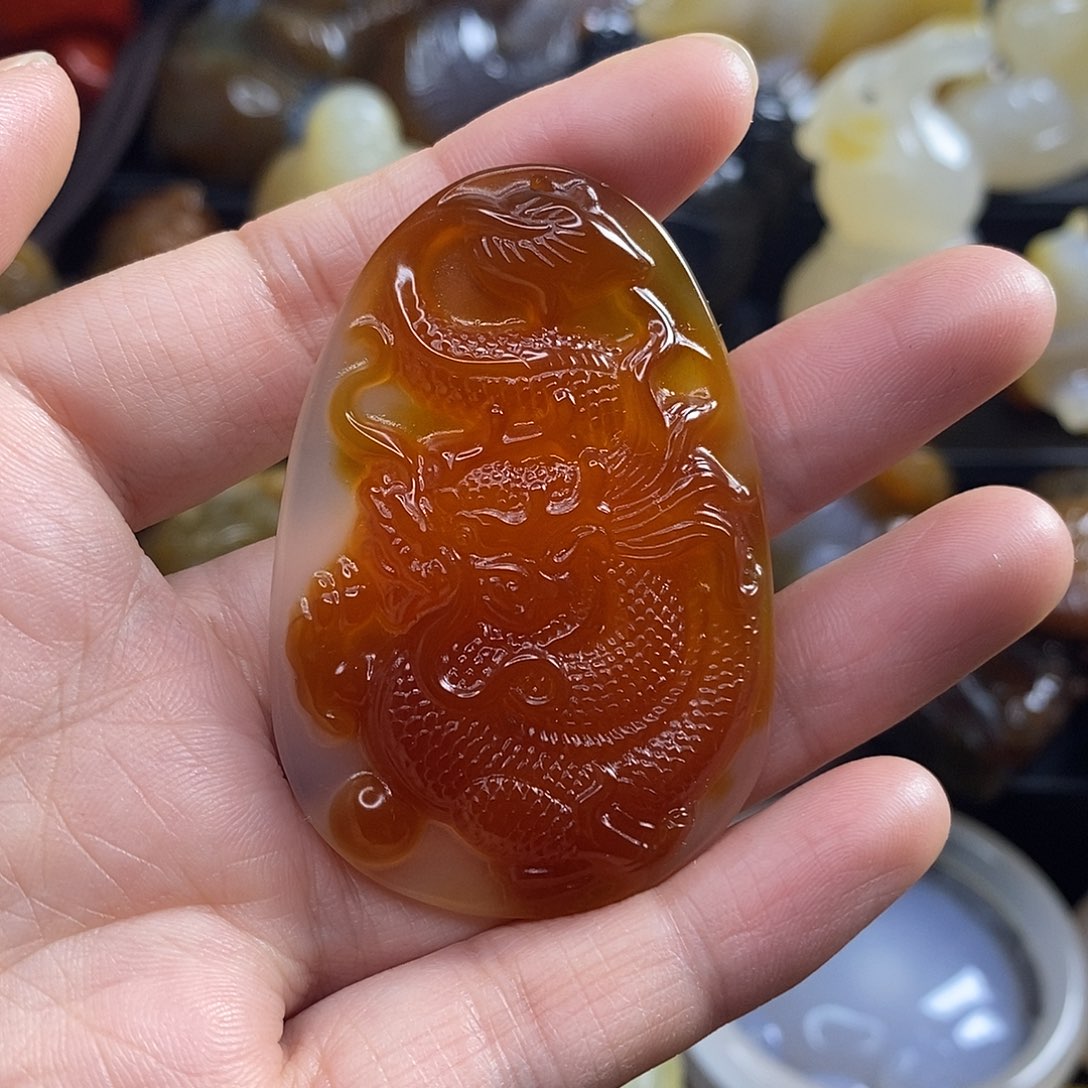 玛瑙/玉髓未镶嵌吊坠