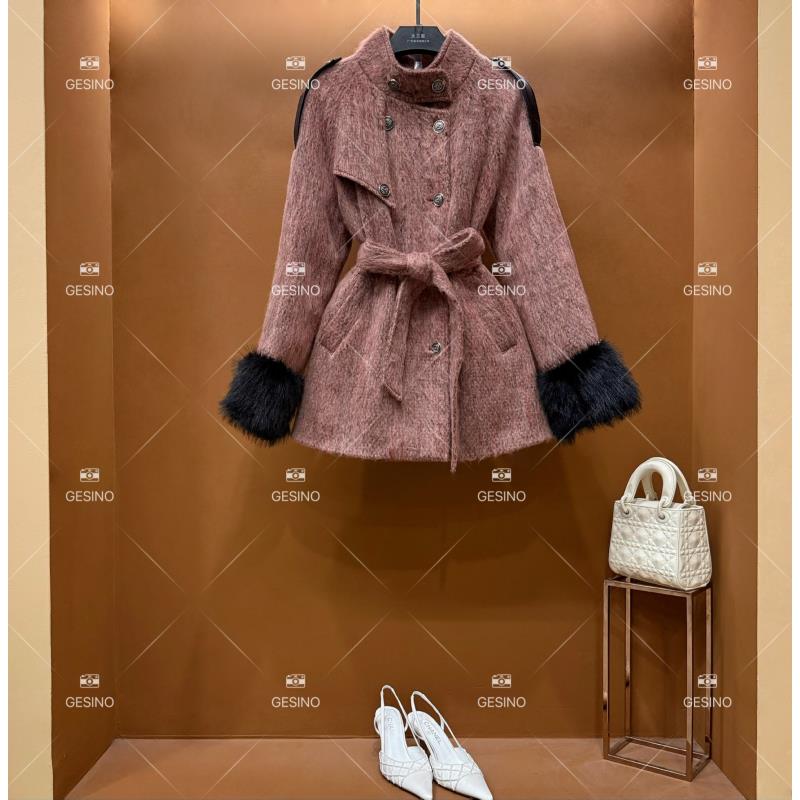 【露】秋冬气质小香风时尚设计师中长款外套轻奢女士QD-2025099