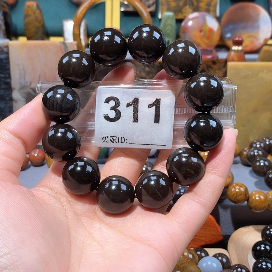 硅化玉天然北票硅化玉手串未镶嵌天然北票硅化玉手串