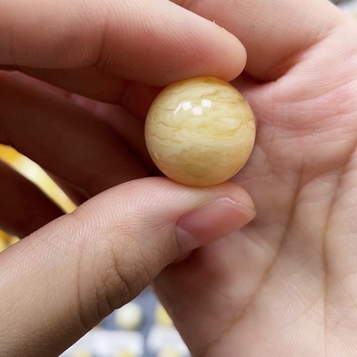 未镶嵌琥珀珠宝奇石17.5mm虎皮千层雪溶洞 瑕