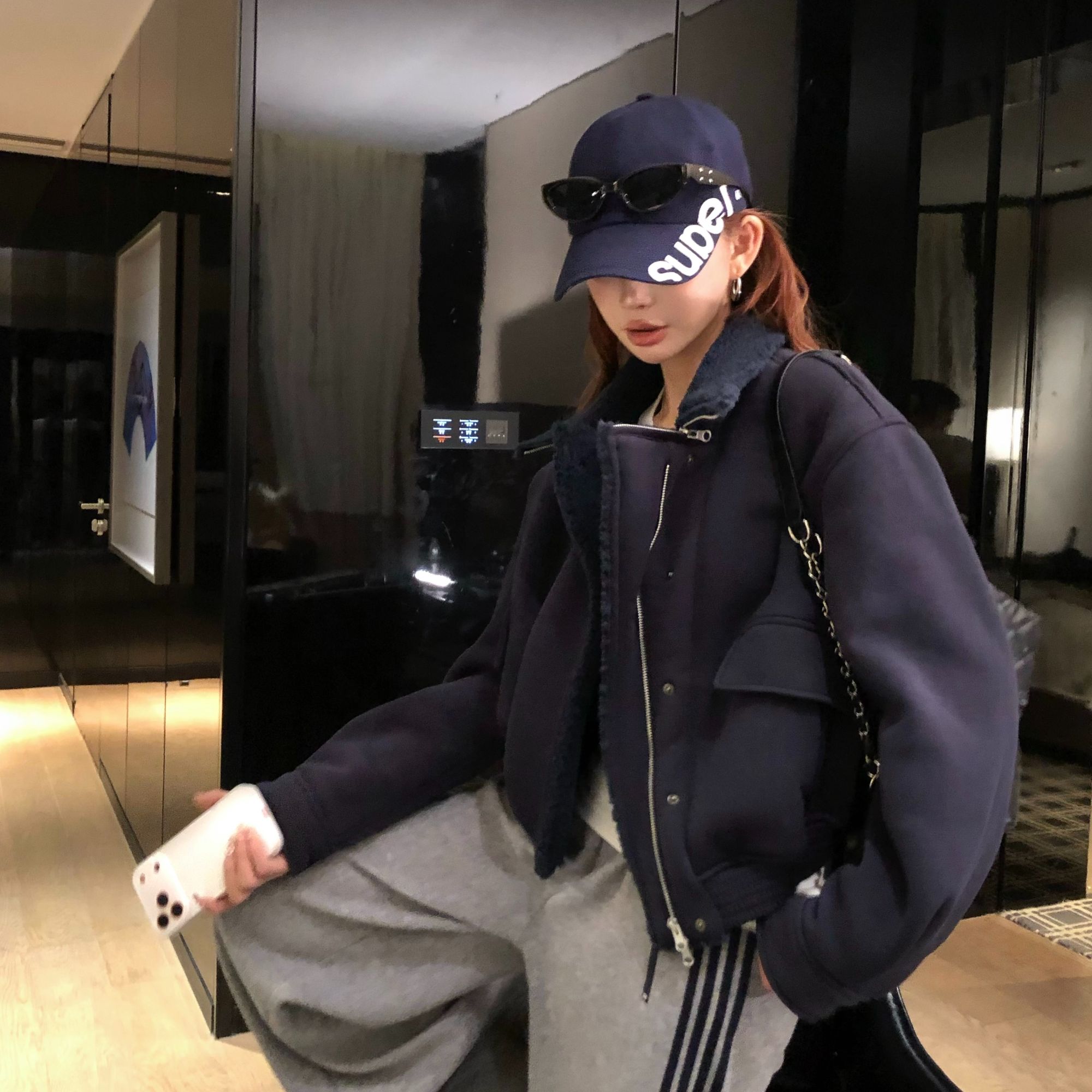 婉君T【东京银座】小众设计”加厚摇粒绒内胆保暖外套LWJ25D4C4170