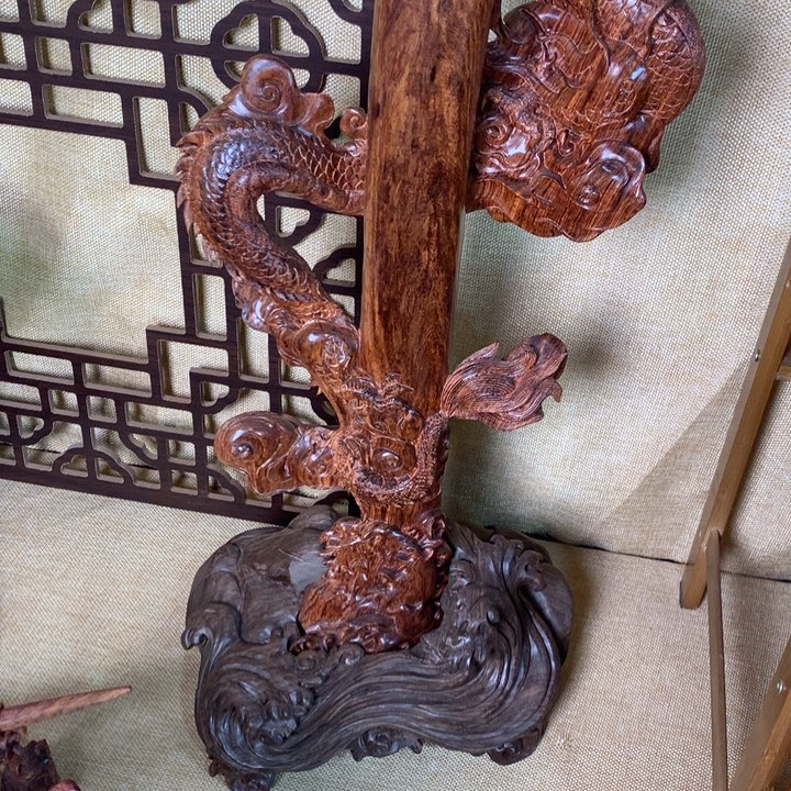 黄花梨/降香黄檀把件陶*亭手把